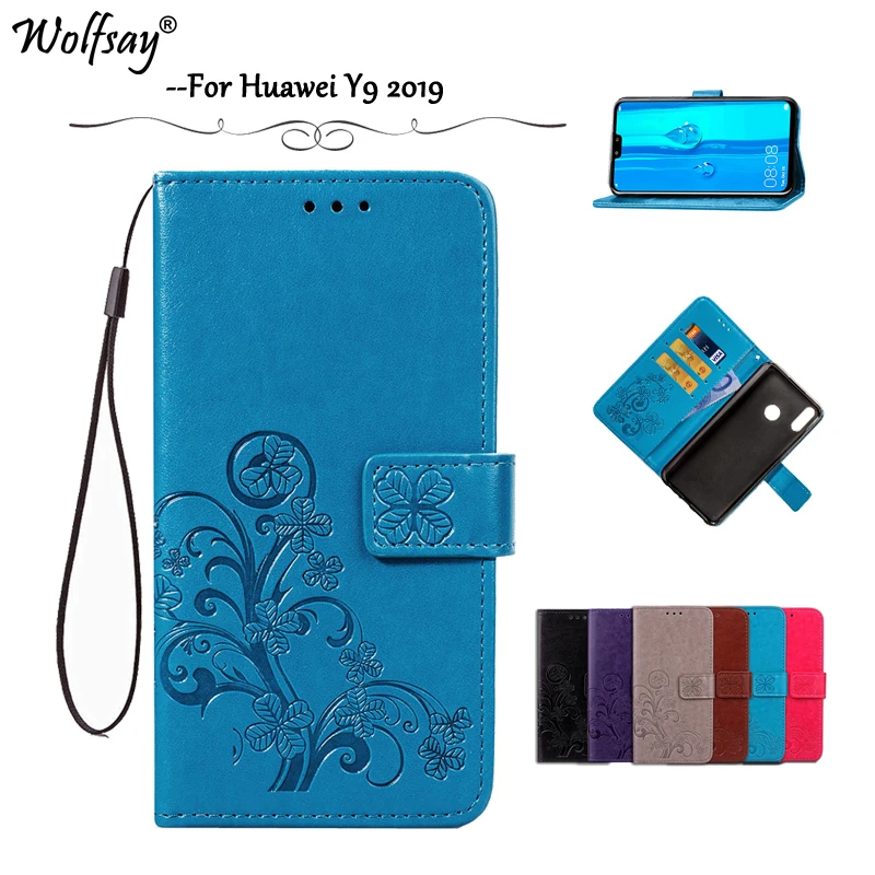 Чехол для Huawei Y9 2019 чехол wolfsay из искусственной кожи флип-кошелек мягкий чехлы карт