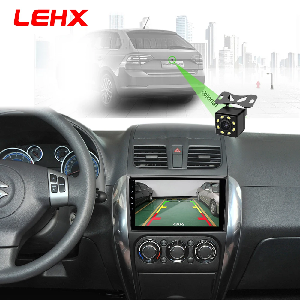 LEHX 2.5D ips экран Автомобильный Радио плеер для Suzuki SX4 2006 2007 2008-2011 2012 2Din Android 8,1 Мультимедиа gps навигационный плеер