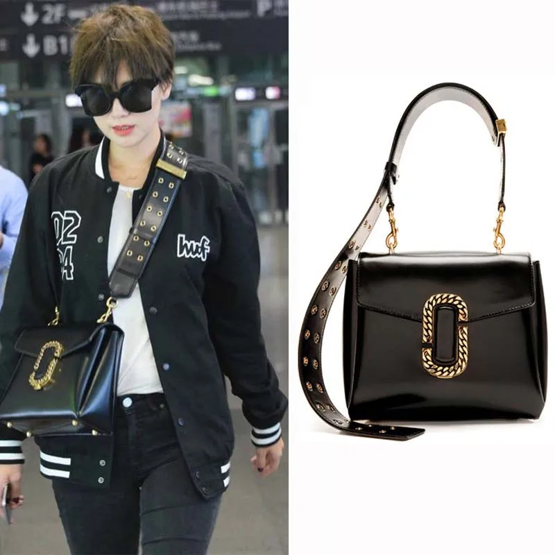 Женщины Кожаная Сумка Новые Горячие Продажи Широкого Плеча Портативный Высокого