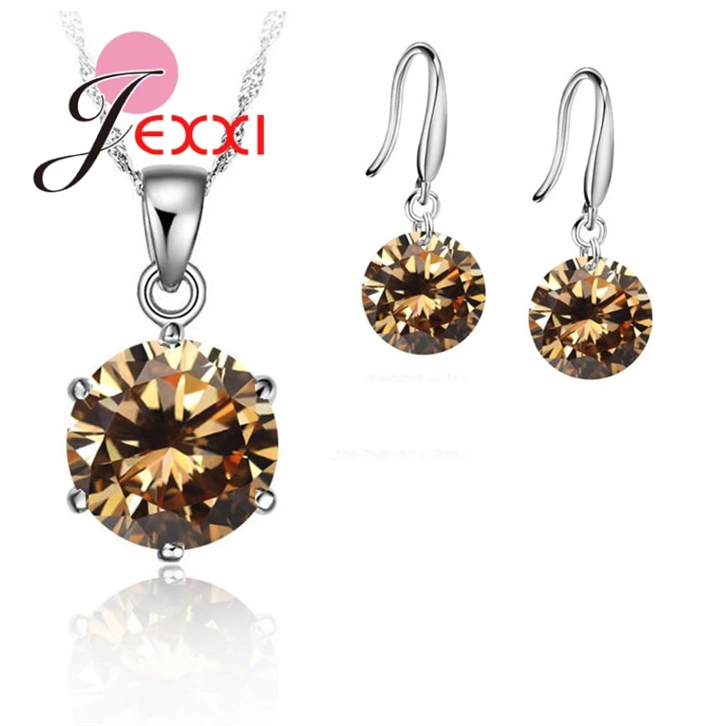 Комплект из колье и серёг серебра 925 пробы с фианитом|gift free|gift bronzegift iron |