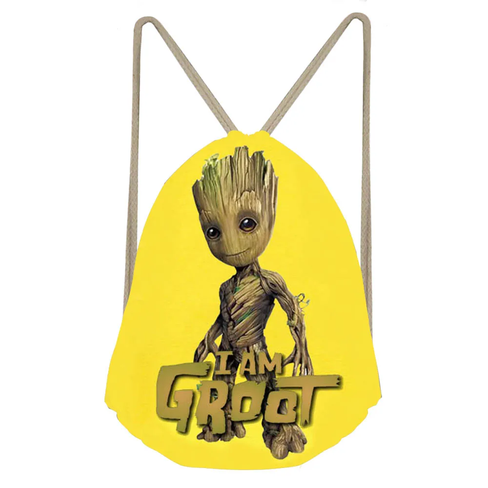 Маленькая школьная сумка на шнурке для девочек с мультипликационным рисунком