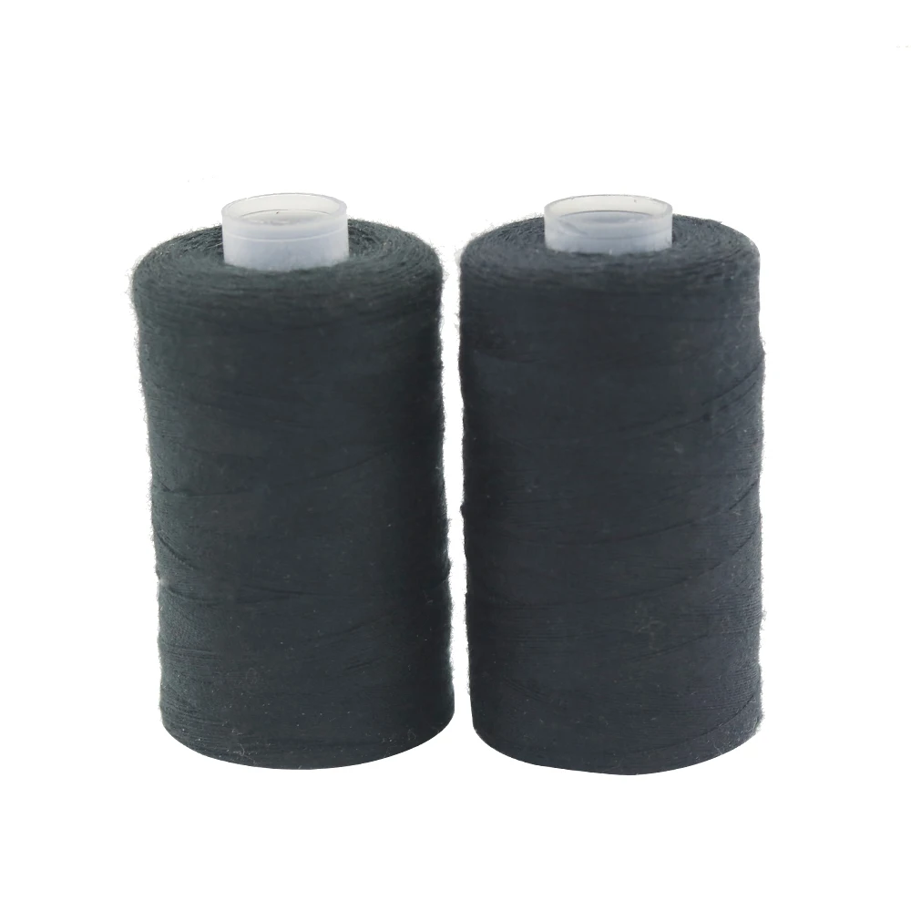 2 шт. черно-белые нитки для шитья из полиэстера прочный Набор нитей инструменты