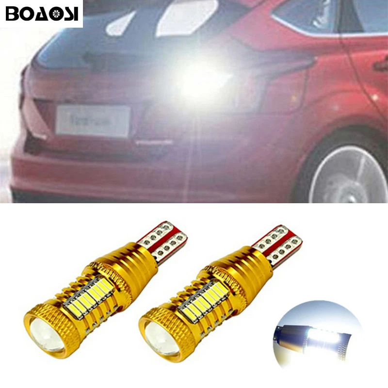 BOAOSI 2x Canbus T15 светодиодные фонари заднего хода W16W 4014SMD Автомобильные задние для Ford