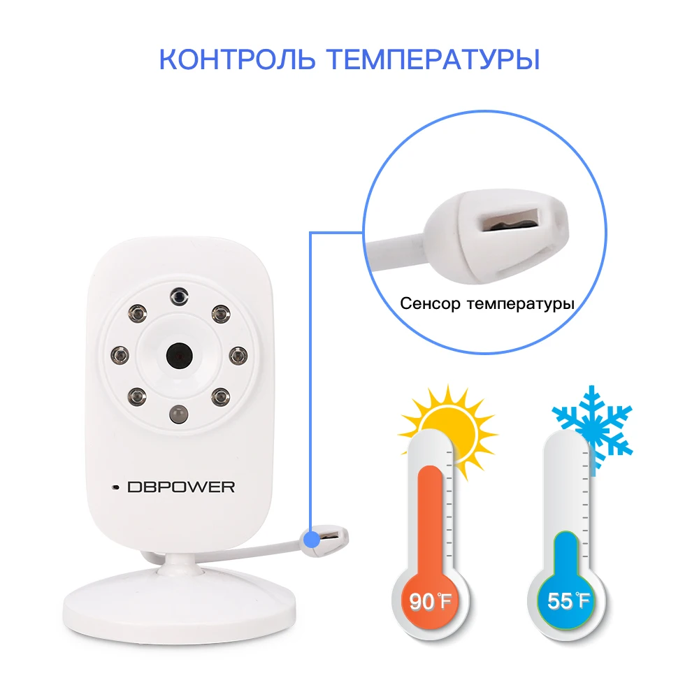 Dbpower 3.5 &quotЖК-дисплей Экран Видеоняни и радионяни с 8 светодиодный ИК Камера