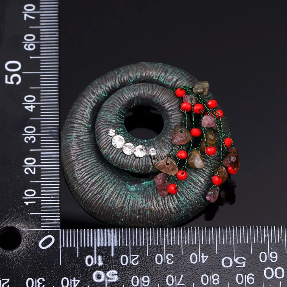 Лидер продаж имитация узора улитки броши Хрустальная Брошь со стразами булавки