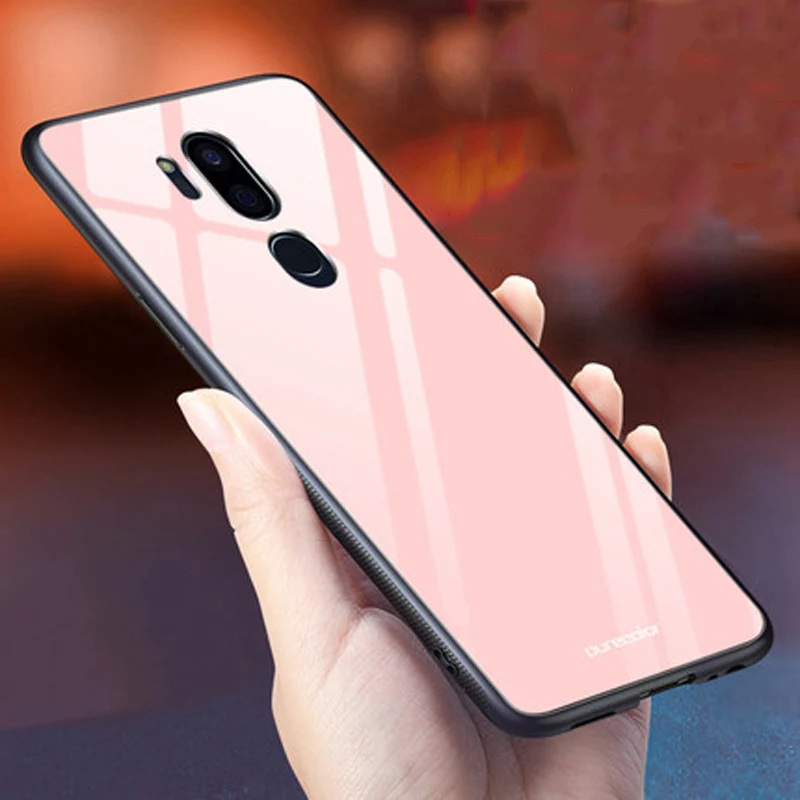 Чехол для lg G7 чехол ThinQ градиентное закаленное стекло+ чехол с мягкими краями 6,1 ''для lg G7 ThinQ dream glass чехол lg g7 чехол ThinQ s shell