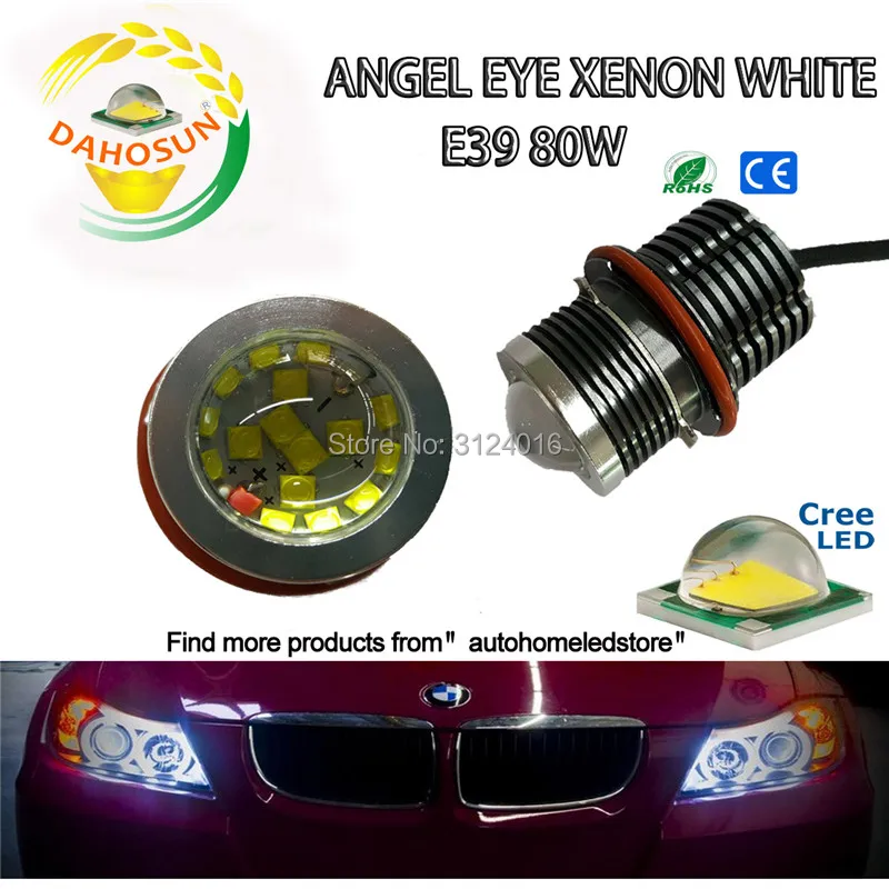 Светодиодные глаза ангела E39 160 Вт набор для BMW E60 E61 E63 E64 E65 E66 E53 E83 E87 80 на лампу 1