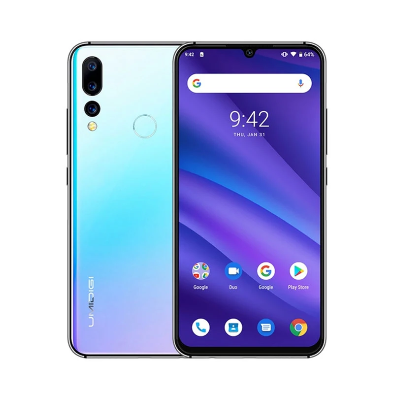 Синий UMIDIGI A5 PRO Android 9,0, четыре ядра, 32 ГБ, 6,3 дюйма, FHD+ капля воды, 16 МП, тройная камера, двойная, 4G, 4150 мА/ч, 4 Гб ram, 4G Celular, смартфон - Цвет: Синий