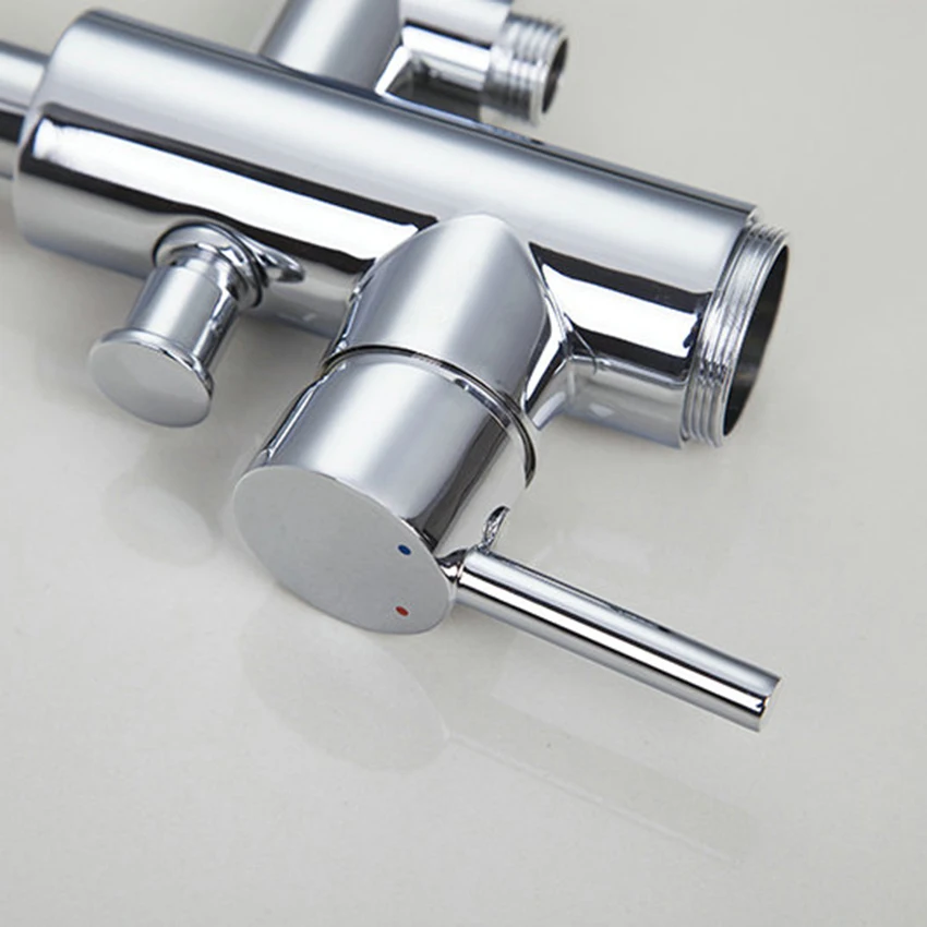 Современный хромированный полированный Смеситель для ванной комнаты ручной душ