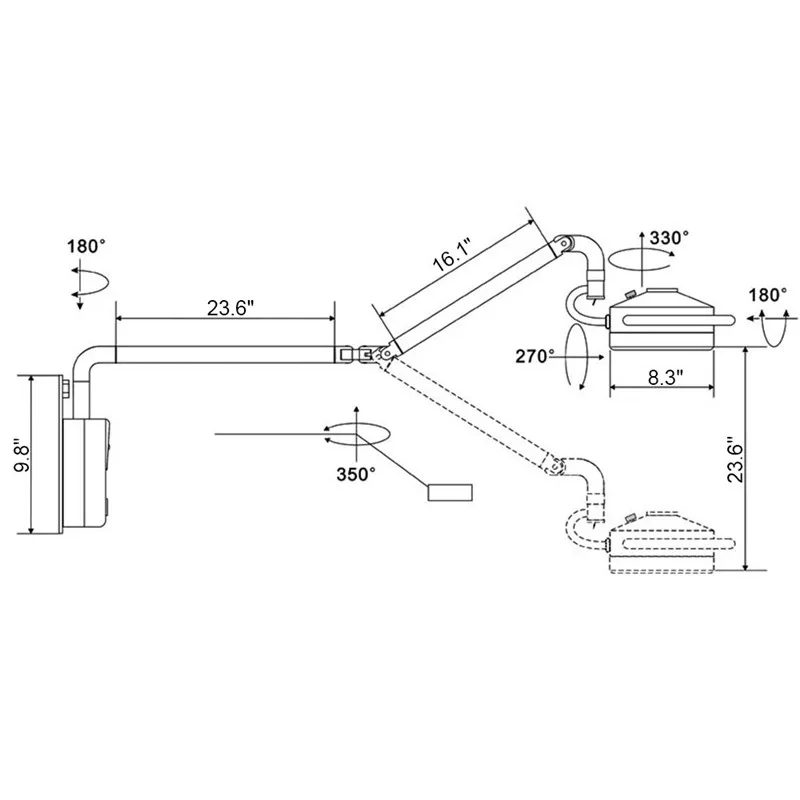 36 Вт 12 Светодиодная настенная Стоматологическая хирургическая лампа безтеневая