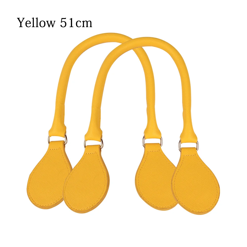 yellow 51cm Huntfun кожаная короткая круглая ручка ремня с d-образной пряжкой капли для города шик Obag корзина ведро Классическая мини женская сумка O сумка - Цвет: yellow 51cm