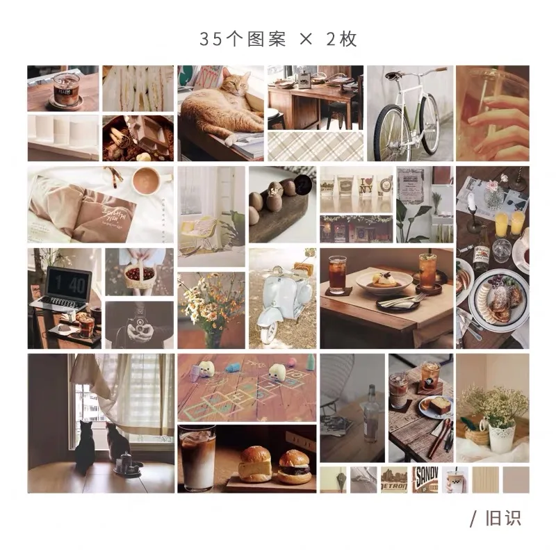 XINAHER 70 шт./лот фотоколлажи стиль украшения бумажные наклейки посылка DIY Дневник Журнал украшения стикеры альбом Скрапбукинг - Цвет: F