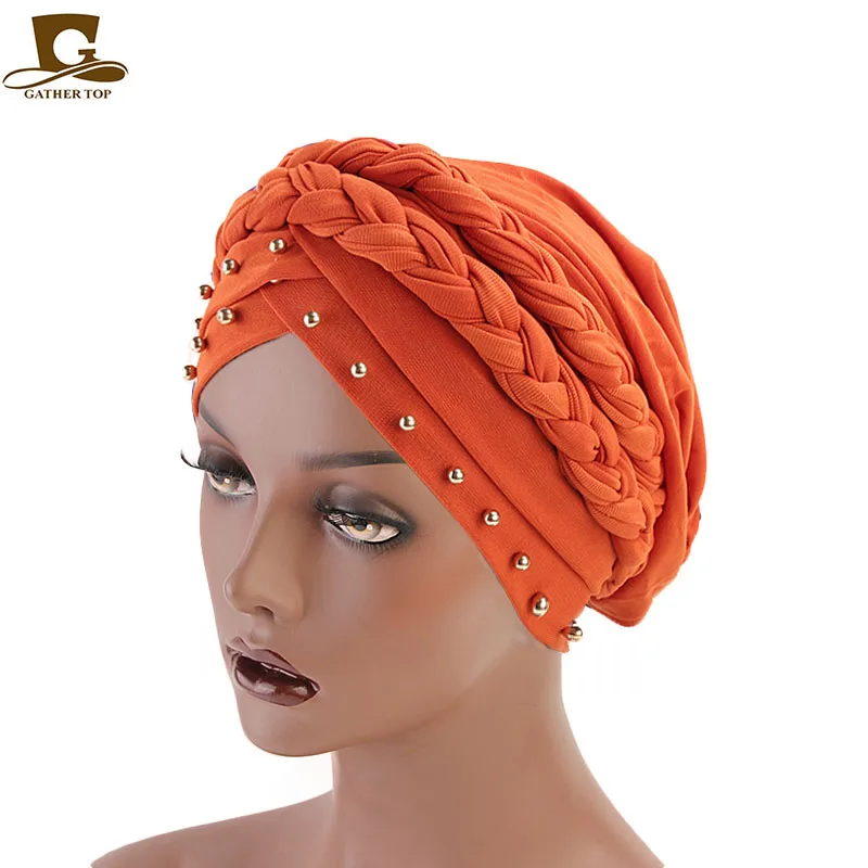 Тюрбан-бандана в индийском стиле новый стиль плетеная повязка на голову