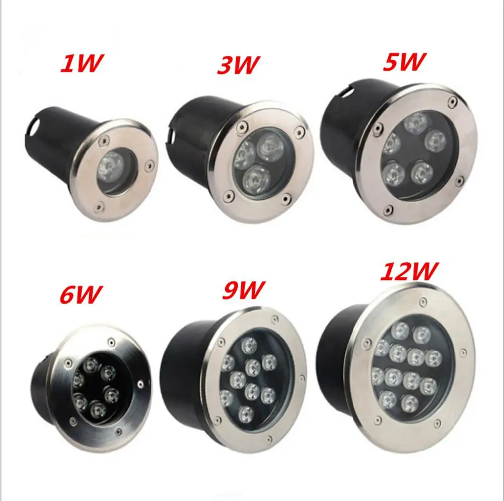 18 Вт IP65 LED наземный садовый светильник Круглый подземный свет ландшафтный путь