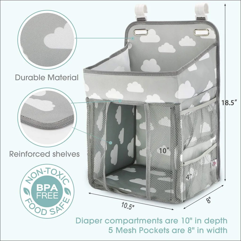 Baby Newborn Hanging Diaper Caddy Organizer Stacker for Changing Table 2019 NEW Drop Shipping | Мать и ребенок