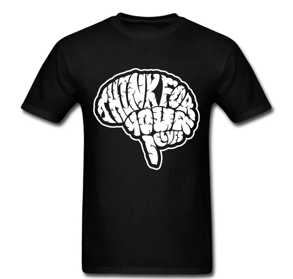 Brain Wonder Smart Think for Yourself футболка с принтом Футболка из чистого хлопка для мужчин Топ