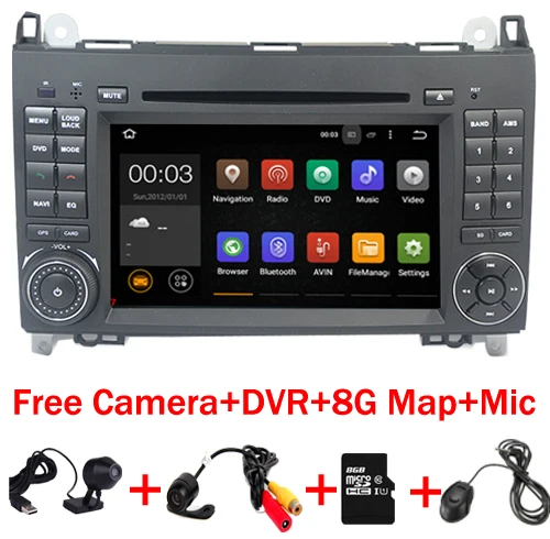 4 ядра 1024*600 Pure Android 7 1 dvd плеер автомобиля для Mercedes/benz B200 W169 A160 Viano Vito gps NAVI Радио BT