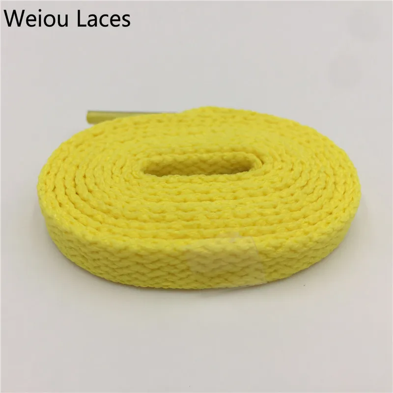Weiou High Quality 8mm Polyester Fashion Sports Casual Shoe Lace Solid Single Layer Flat Sneakers Shoelace Amazing 47 Colors