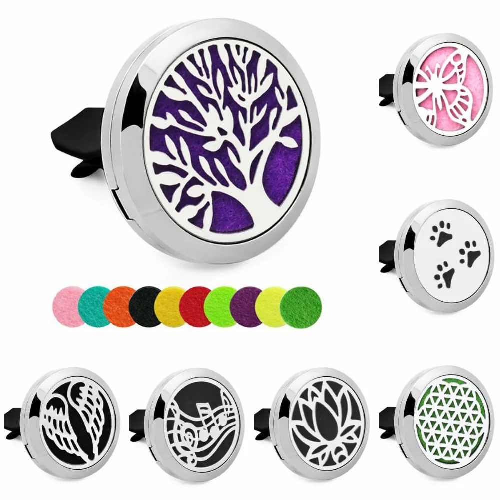 10 шт./лот Дерево жизни и крыло Эфирное масло Арома медальон автомобильный