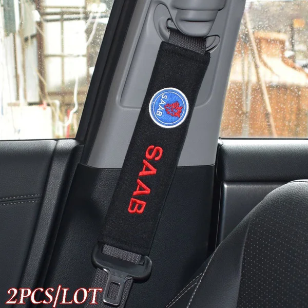 2 шт./компл. хлопковый ремень безопасности Наплечные накладки эмблемы Для 03-10 Saab 9-3