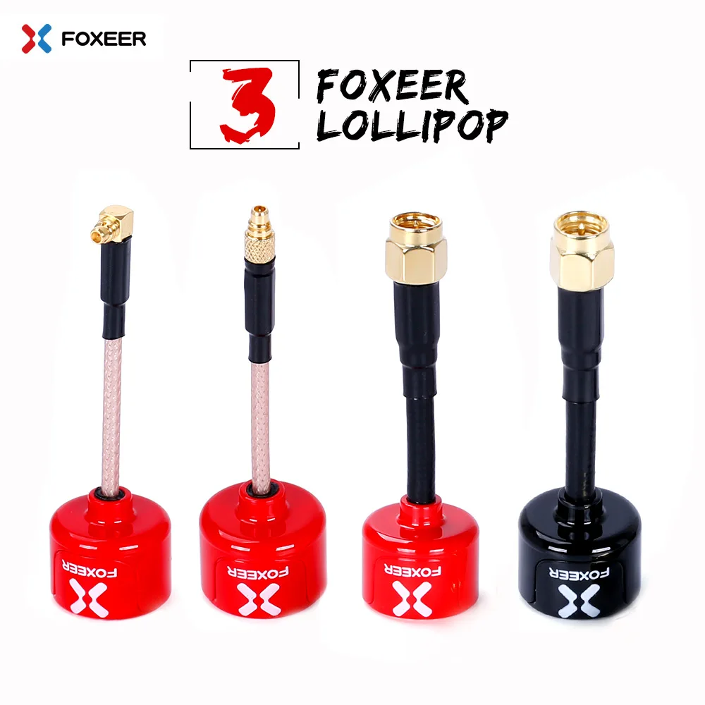 2 шт. Foxeer Lollipop 3 V3 антенна 5 8 Г 2.3Dbi TX RX RHCP FPV SMA RPSMA UFL прямая/угловая для RC Drone Racer|Детали