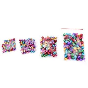 Бусины разноцветные с колокольчиками, 681012 мм, 100 шт.