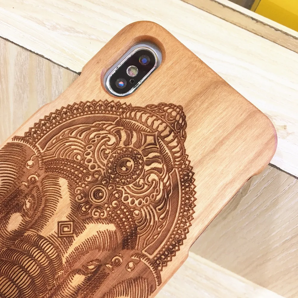 Чехол из натурального дерева для iPhone X Apple прочный на заднюю панель мобильный