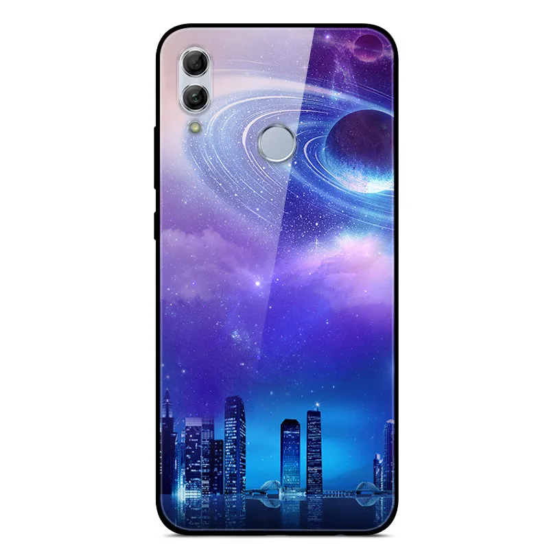 1 Чехол для Honor 10 Lite, 6,21 дюйма, закаленное стекло, Жесткий Чехол на заднюю панель для huawei Honor 10 Lite, HRY-LX1, мягкий ТПУ бампер для Honor 10 Lite - Цвет: 1