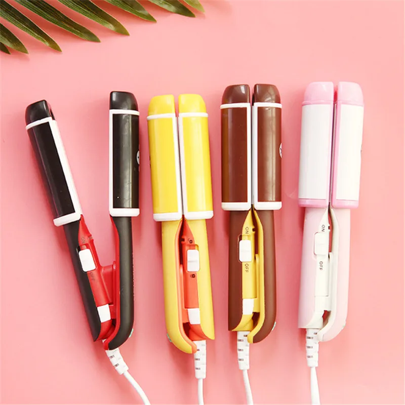 Электрический утюжок для укладки волос плойка с мультяшными рисунками мини