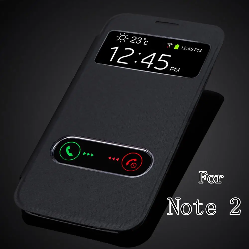Чехол с аккумулятором для Samsung Galaxy Note 2 II N7100 роскошный модный флип чехол окошком