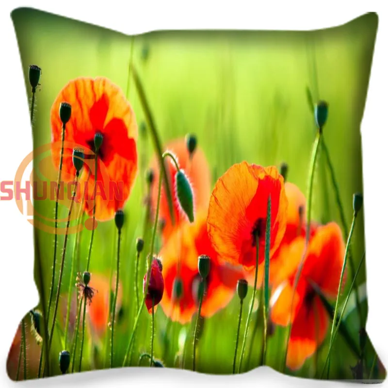 Пользовательские наволочки опийный мак удобная домашняя мягкая квадратная