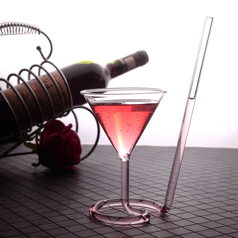 Коктейльное стекло с трубкой креативный Кубок сосание сока напиток молочная