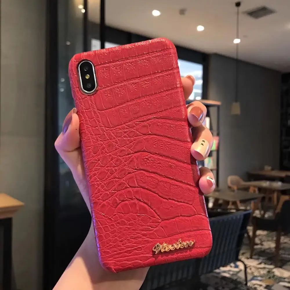Stylish For iPhone 6 6s 7 8 Plus X Case Crocodile Texture Phone Cases XS XR Max | Мобильные телефоны и аксессуары