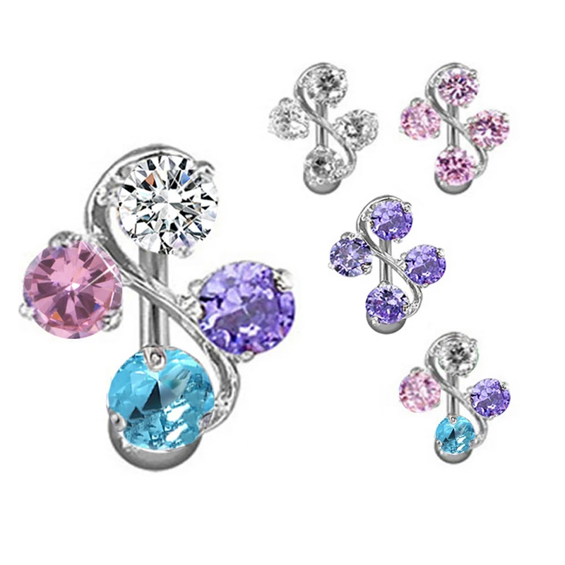 

2020 Hot Brand 14G Dangle Belly Button Rings 1.6mm Barbell Sexy Surgical Steel Belly Piercing Navel Piercing Surgical Steel