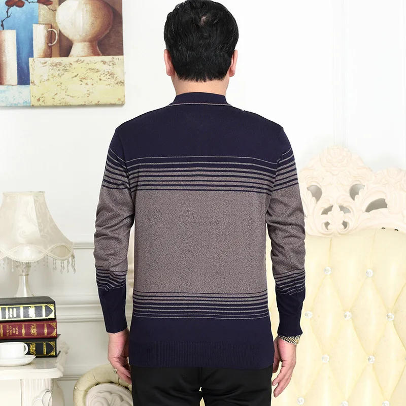 Для мужчин сезон: весна–лето с длинным рукавом полосатый моды Мужские Поло