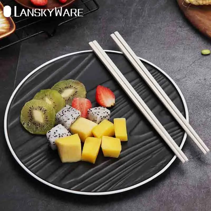 LANSKYWARE 10 шт./компл. китайские палочки для еды набор экологически чистые бамбуковые палочки для еды для Суши Палочки для еды Хаши набор кухонных принадлежностей