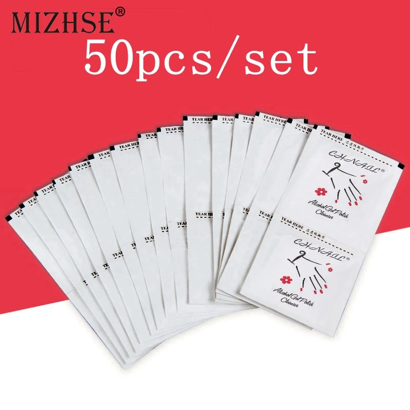 MIZHSE 50 шт. Гель-лак для ногтей удаления фольги обертывания с ацетоном съемные
