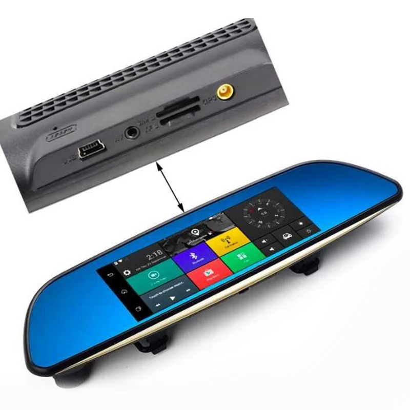 Навигатор зеркало заднего вида 16G 1080P 683 7 дюймов удобное с 3g Carlog зеркало заднего вида Android 5,0 Bluetooth Wifi с Rever