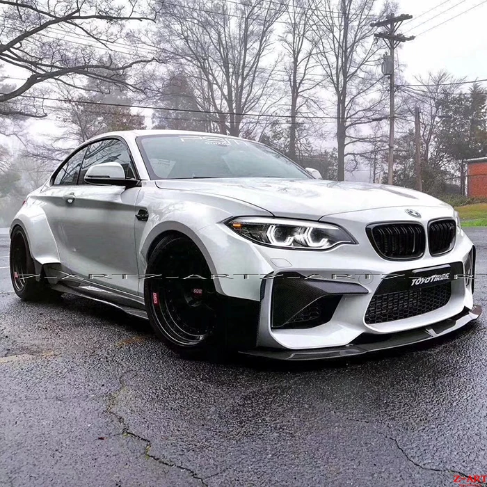 Z ART углеродное волокно тела комплект для BMW M2 2015 2017 PSM тюнинг пакет F87 расширителей