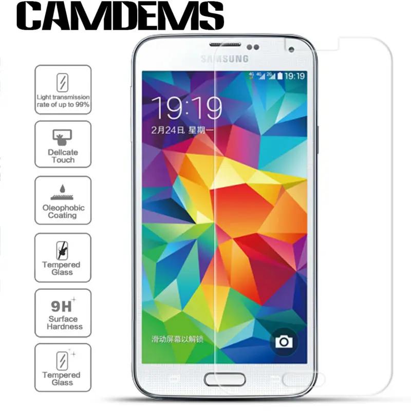 CAMDEMS 10 ШТ. 0.3 мм Закаленное Стекло-Экран Протектор Для Samsung Galaxy J7 J5 A5 A7 A9 Примечание 5