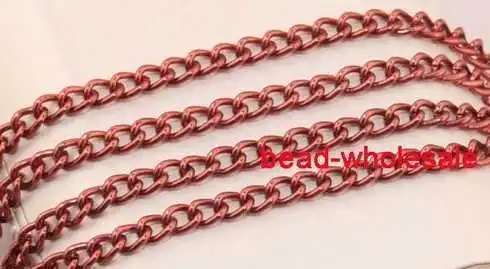 copper OMH 1 м панцирные алюминиевые открытые звенья цепи много для ожерелья браслет U выбрать цвет ювелирные изделия DIY ручное изготовление - Цвет: copper