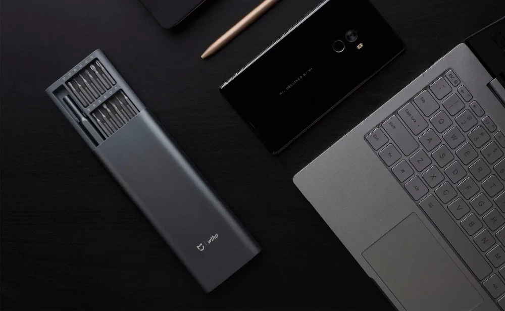 Набор отверток Xiaomi Mijia Wiha для ежедневного использования, 24 прецизионных магнитных биты, AL Box, отвертка xiaomi smart home, набор