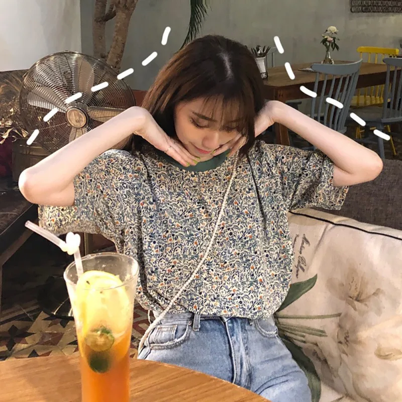

Newest 2020 Sexy Fashion Summer Women's Casual Round Neck Letter Print Short Sleeve Loose Pullover Simple T-Shirt