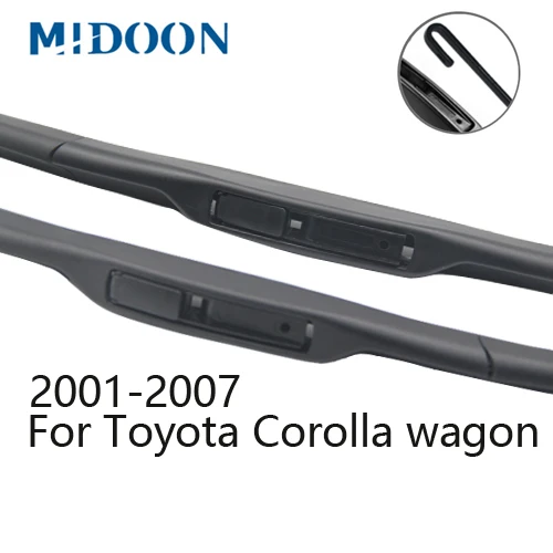 2001-2007 for wagon MIDOON гибридные щетки стеклоочистителя для Toyota Corolla Wagon/хэтчбек/салон/Verso Fit крюк руки - Цвет: 2001-2007 for wagon