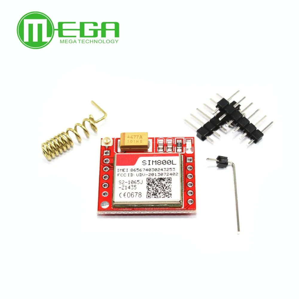 Самый маленький SIM800L GPRS GSM модуль карта MicroSIM Core плата четырехдиапазонный TTL