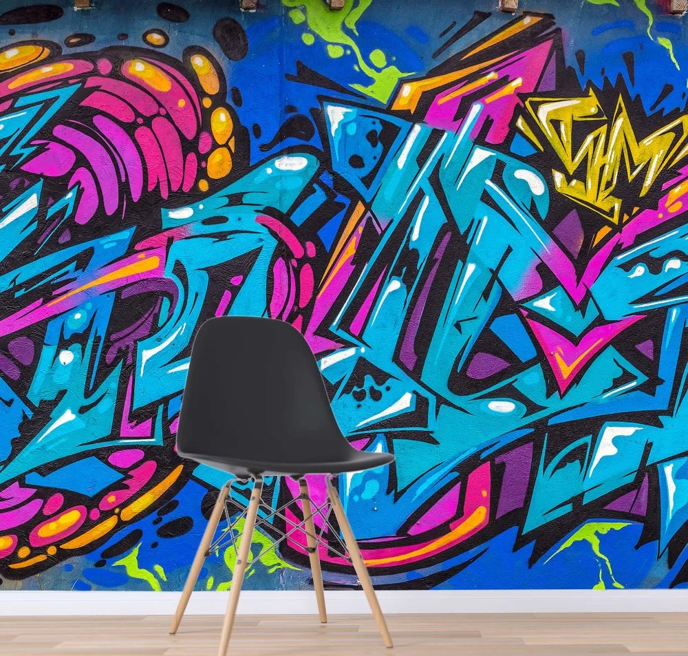 

[Self-Adhesive] 3D Color Cartoon Graffiti 7 Wall Paper mural Wall Print Decal Wall Murals