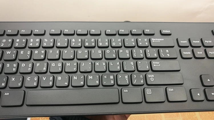 Оригинальные тайский клавиатура Тайский характер для Dell Computer клавиатура Тайский ввода Вход метод кабель USB проводной