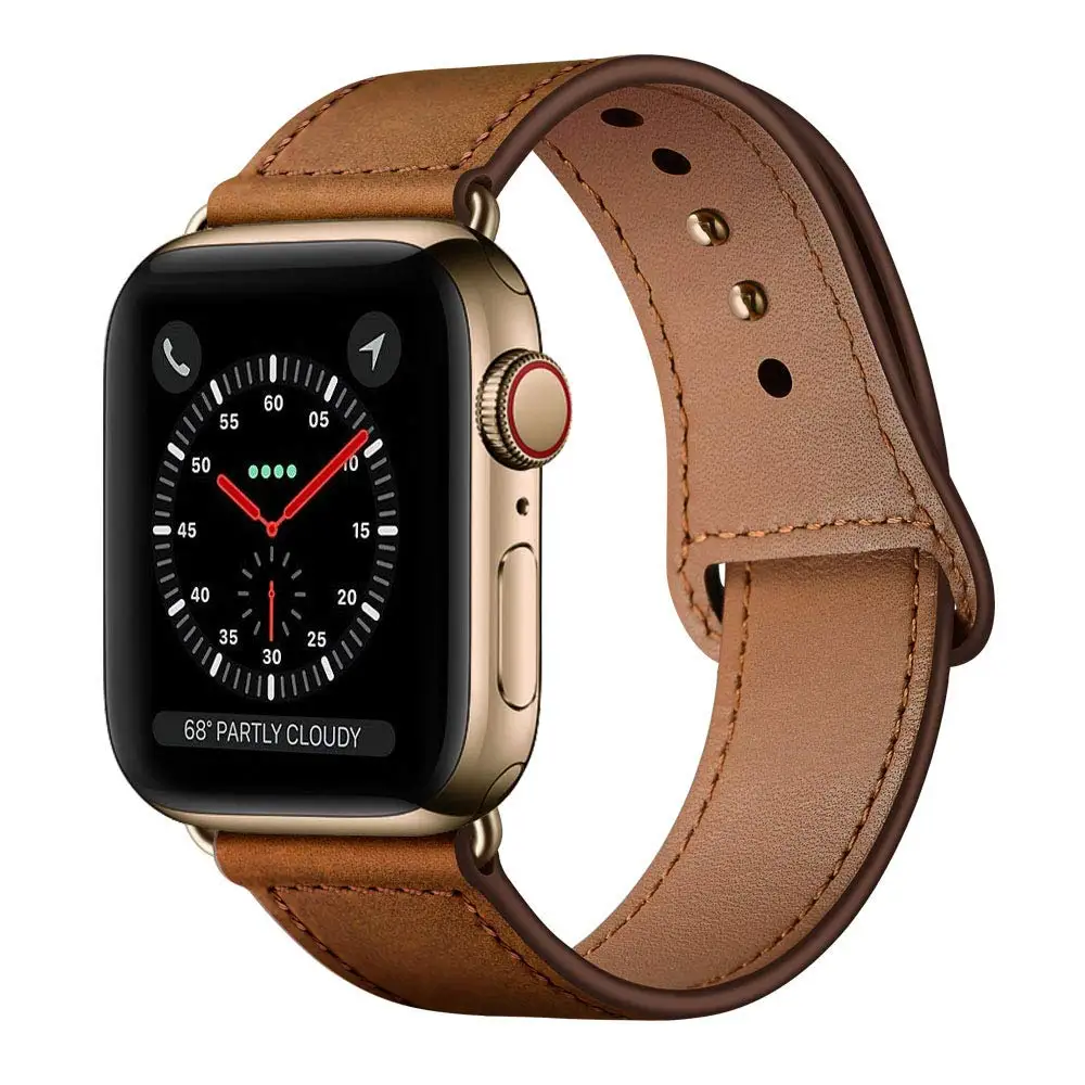 Retro Brown Кожаный ремешок для наручных часов Apple Watch 38 мм 40 мм 42-44 мм, Apple Watch сменный Ремешок Браслет для наручных часов iWatch, браслет Series 5/4/3/2/1 - Цвет ремешка: Retro Brown