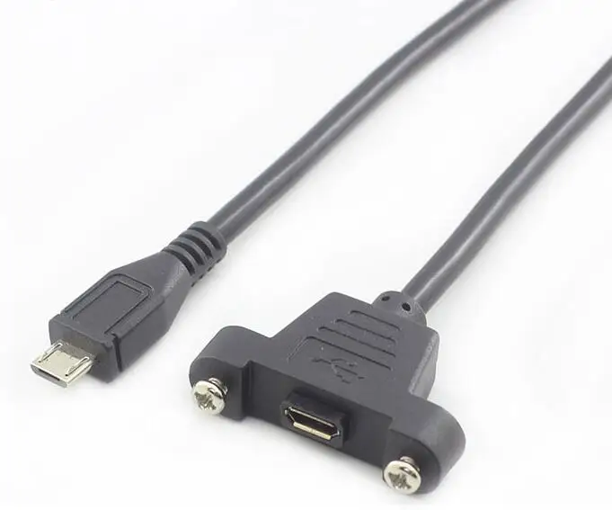 10 шт./лот крепление на панель с винтовым замком Micro USB 2 0 Тип B штекер гнездо M/F