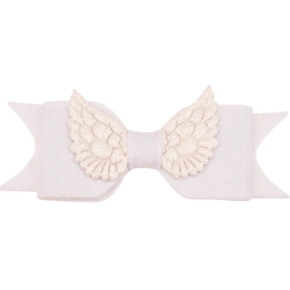 2 шт 9 см хлопок бант с крыльями аппликация милый для волос Бутик Аксессуары без